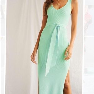 Forever 21 Mint ribbed dress